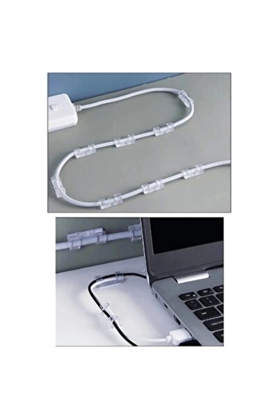 İndirimKap Kablo Sabitleyici Klipsler 20 Adet Kablo Düzenleyici Duvar Fayans ...