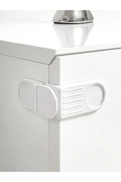 Babyjem قفل درج زاوية أبيض بدون براغي