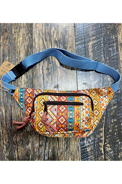 Street Bag Etnik Otantik Bohem Desenli Günlük Seyahat Kullanım Omuz ve Bel Çantası