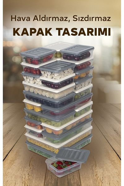 Nesto Home 26 Colorful Refrigerator Organizer Freezer and Microwave Storage Container 2X2400 6X1200 6X1170 12X600 ml