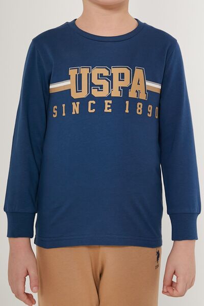 U.S. Polo Assn. U.S. Polo Assn. US1535 Lisanslı Erkek Çocuk Uzun Kol Pijama Takım