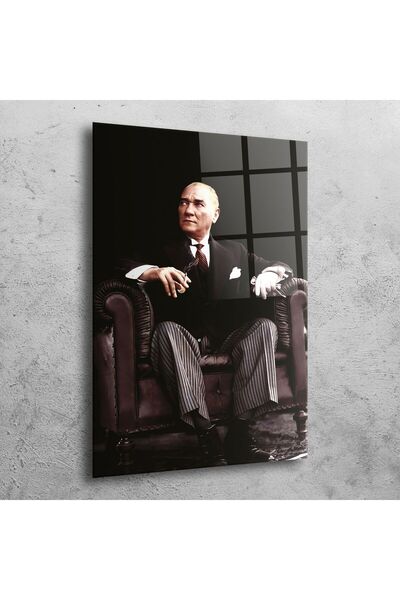 Genel Markalar - Model1 Mustafa Kemal Atatürk Cam Tablo