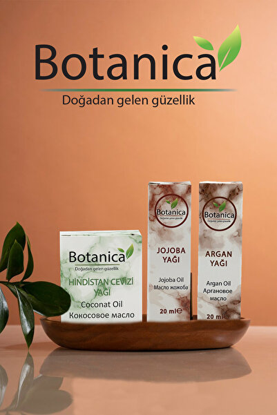 botanica 3'lü Saç Bakım Seti Hindistan Cevizi Yağı - Jojoba Yağı - Argan Yağı...