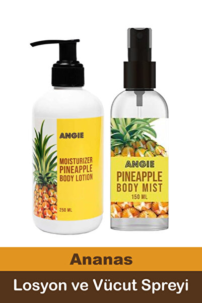 Angie Ananas Vücut Losyonu 250 ml. ve Vücut Spreyi 150 ml.