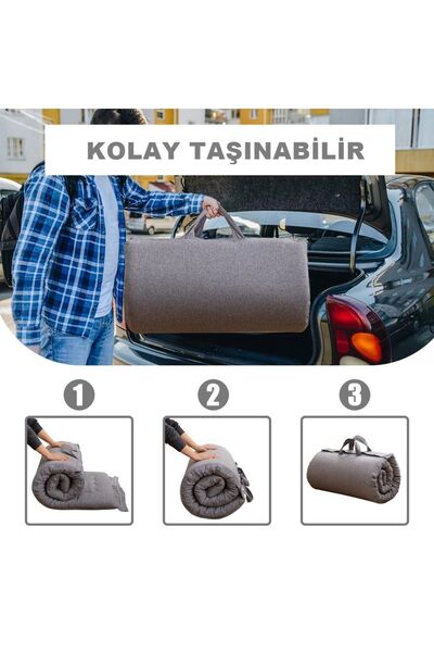 AVOCADO 90x190 Taşınabilir Katlanır Yatak Karavan Kamp Yatağı Otel Misafir Anne Yanı Yer Yatağı Yatak Pedi