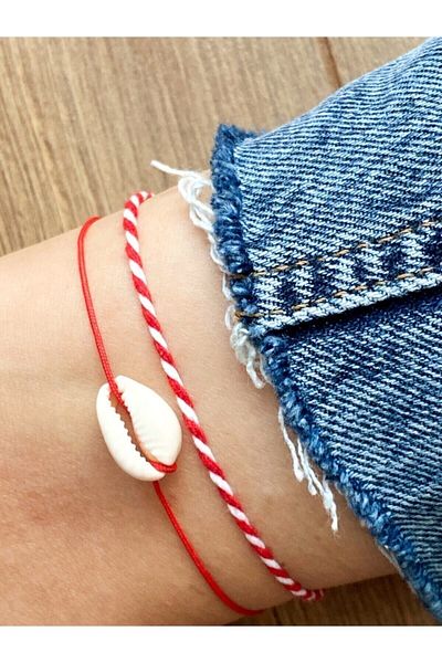 Mia Aksesuar Seashell and Martenichka Anklet Set