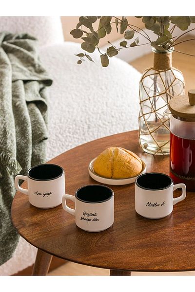 LC Waikiki LCW HOME Ceramic Mug Set 3 Pieces 184 Ml