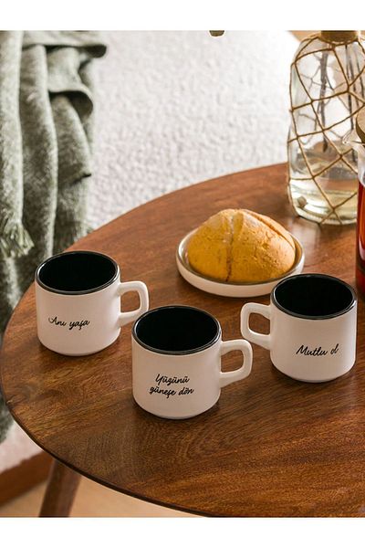 LC Waikiki LCW HOME Ceramic Mug Set 3 Pieces 184 Ml