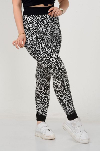 FLEX FASHION Colanți flexibili pentru damă cu model leopard - Tricoturi din lycra