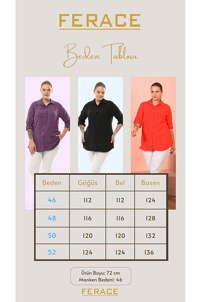 Ferace Women's Hijab Clothing Large Size Hijab Tunic Hijab Summer Tunic