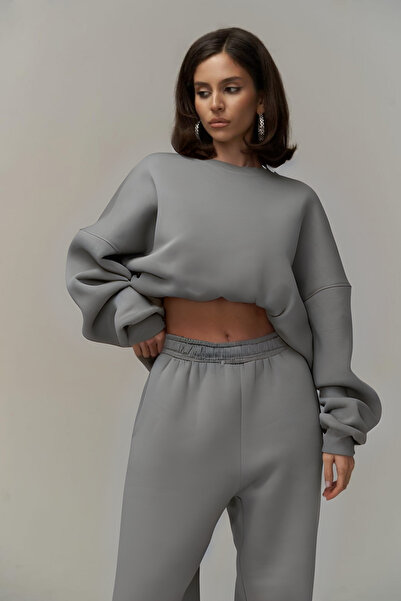 BayBayan Γυναικείο σετ φόρμας 3 νημάτων άνετη εσωτερική βαμβακερή φόρμα Jogge...