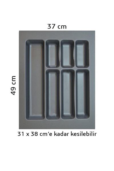 GörSeç 37x49 см - Органайзер за чекмедже и черпак, Поднос за лъжици 37 см (може да се отреже до 33x40 см)