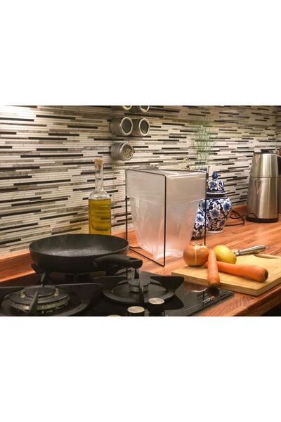 GörSeç Her Poşete Uygun Katlanır Çöp Kovası Kamp Çöp Kutusu Mutfak Banyo Tezg...