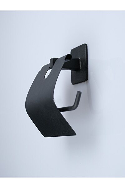 Alper Banyo Yapışkanlı Siyah Kapaklı Kare Açık Tuvalet Kağıtlığı Wc Kağıtlık Tuvalet Kağıdı Askısı