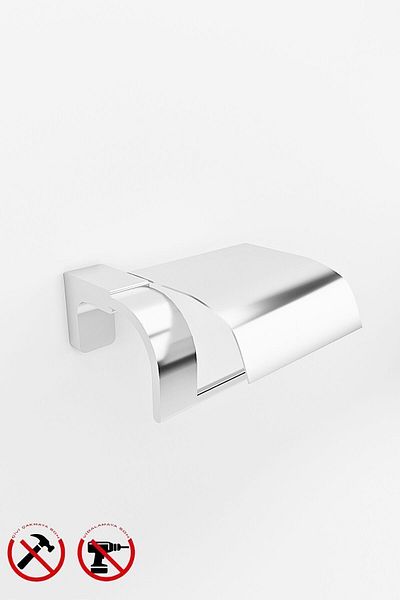 Alper Banyo Premium Chrome F1 Μοντέλο Κρεμάστρα χαρτιού υγείας με κάλυμμα |   Ανοξείδωτο ατσάλι |   5 χρόνια εγγύηση