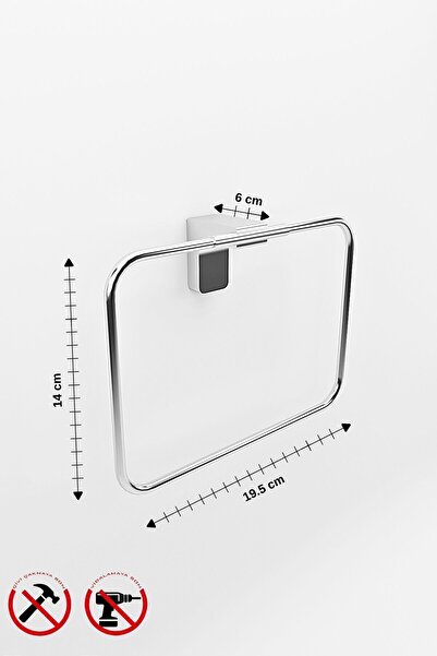 Alper Banyo Paslanmaz Çelik Havlu Askısı | Yuvarlak Krom F1 Model | Uzun Ömürlü