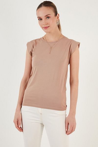 Lela 100% Cotton Crew Neck Sleeveless T Shirt T Shirt 5864019