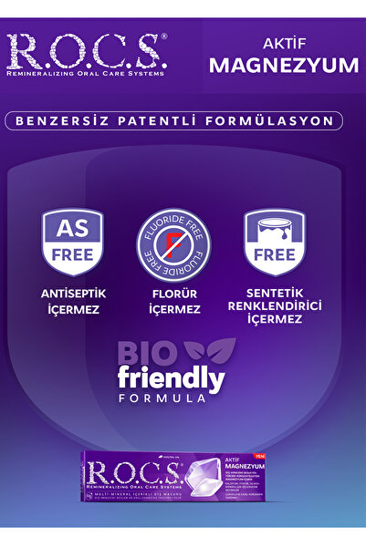 R.O.C.S. Aktif Magnezyum - Diş Minesi Besleyici Günlük Diş Macunu 94g