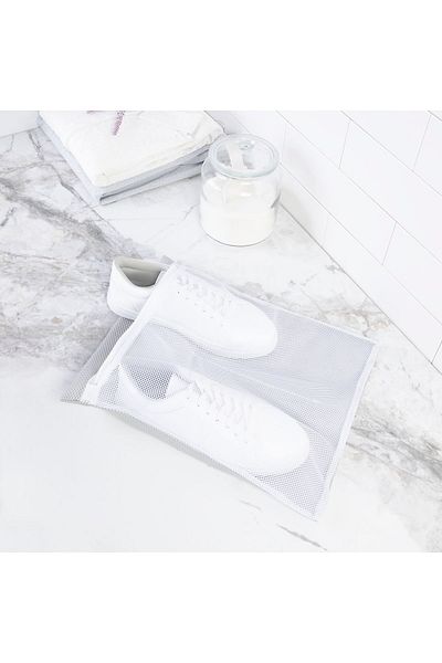 Ocean Home Textile Gray Color Shoe Washing Net 35 X 40 Cm