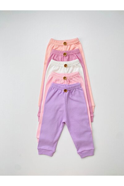 EFU BABY Pack of 5 100% Cotton Report Basic Trousers with Elastic Waist