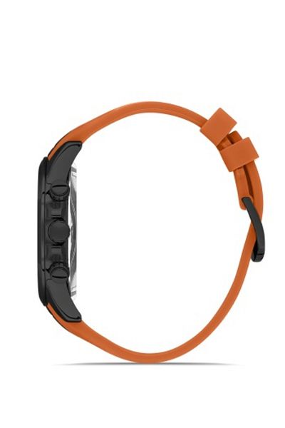 FERRO 45 mm Quartz Silicone Orange Men's Wristwatch - Active Functions