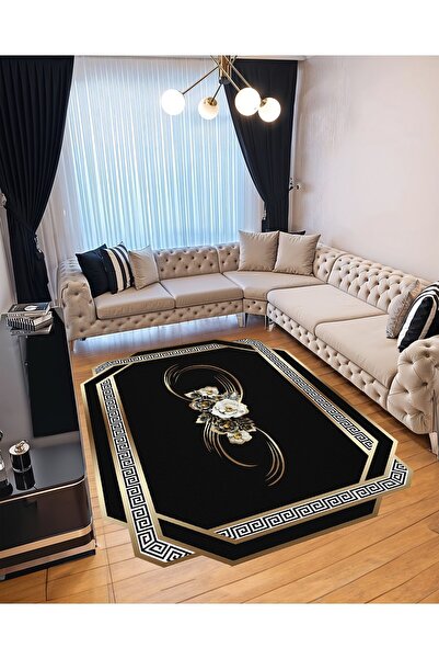 YTR HOME Dijital Baskı Yıkanabilir Kaymaz Taban Dekoratif Salon Mutfak Halısı...