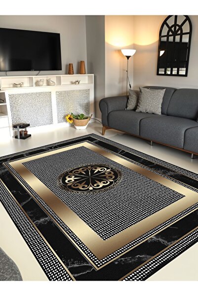 YTR HOME Dijital Baskı Yıkanabilir Kaymaz Taban Dekoratif Salon Mutfak Halısı Yolluk