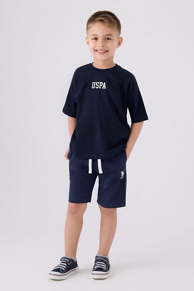 U.S. Polo Assn. Boy's Navy Blue Bermuda Suit