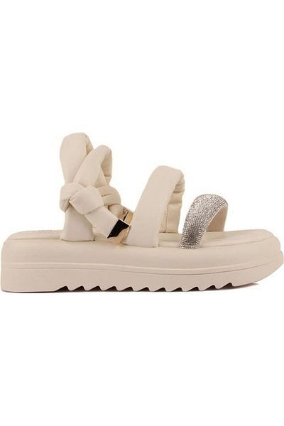 Guja 24y374 Beige Stoned - Thick Orthopedic Sole Comfortable Sports Sandals