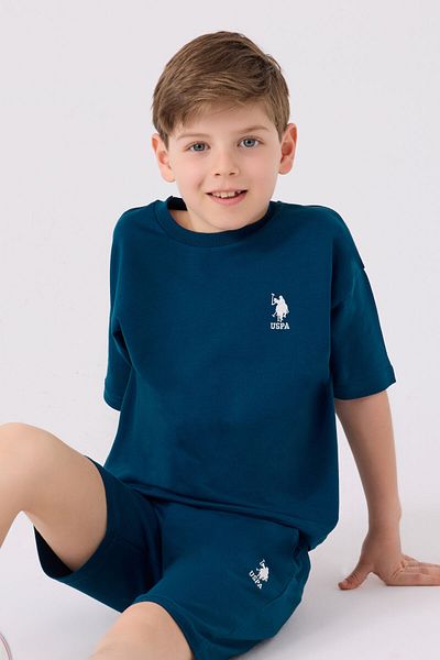 U.S. Polo Assn. Costum bermudă bleumarin pentru băiat