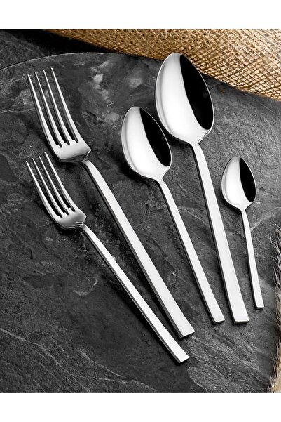 Zagori 30 Piece Natural Cutlery Set Flat Model for 6 People