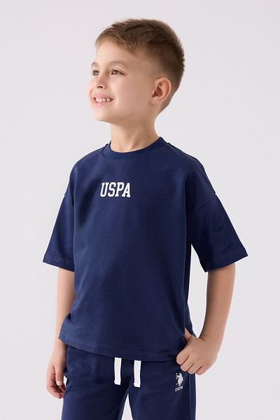 U.S. Polo Assn. Boy's Navy Blue Bermuda Suit
