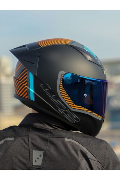 LS2 RAPID 2 RACE EXTRA MAT GRİ-NEON TURUNCU KASK