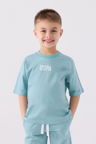 U.S. Polo Assn. Син бермудски костюм за момче