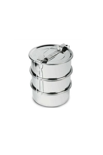 Abant وعاء طعام مقاس 12 × 6 مكون من 3 قطع من الفولاذ المقاوم للصدأ وعاء طعام ثلاثي