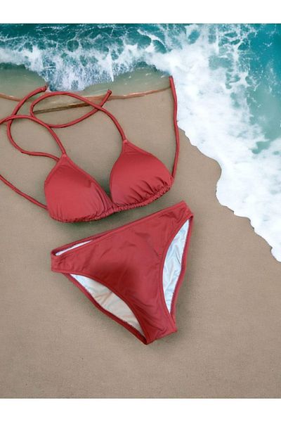 MGEStore Brazilian Triangle String Bikini Set (with sunscreen gift)