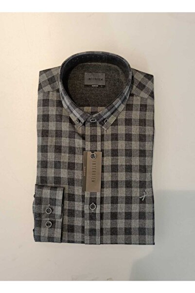 Sarar Erkek Gri Uzun Kol Silim Gömlek Goıas Dt17