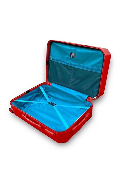 Coral High Diamond Abs Kırmızı 3'lü Valiz Seti 16620