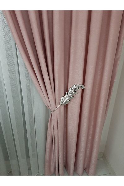 MGEHOME Κουρτίνα Φόντο Συλλεκτικό Ασημένιο Φύλλο Renso 1 Τεμάχιο