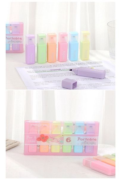 CHOSCH 6-Piece Portable Highlighter Set