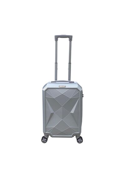Coral High Diamond Abs Gümüş Küçük Boy Valiz 16616