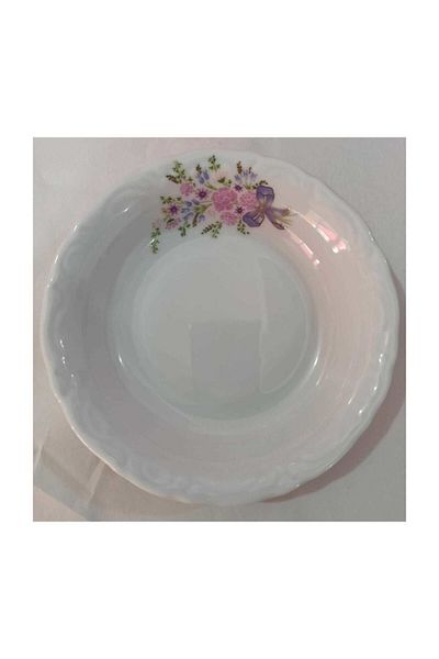 Porland Bouquet 13 cm Pit Plate Set of 6 Breakfast and Snack Bowl
