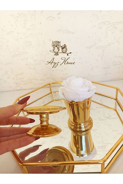AYZ HOME Rose Bucket/Velvet Rose- Turkish Delight Bowl / Coffee Presentation - Request Set