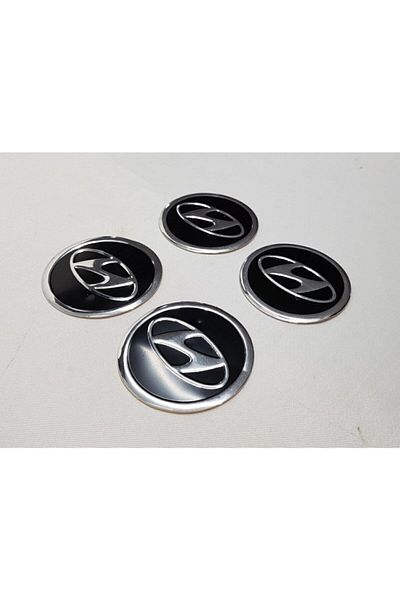 DURU DORUK Wheel Hub Arma Hyundai Compatible 60mm Aluminym Black Set of 4 with Frame