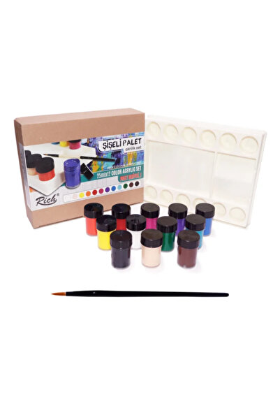 arttone Rich Şişeli Palet 25 Ml X 12'li Akrilik Set Fırça