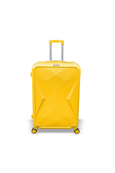 Coral High Diamond Abs Sarı Büyük Boy Valiz 16628
