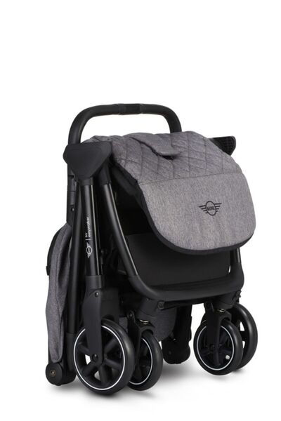 Delixa Mini by Buggy Snap One-Button Automatic Folding Cabin Size Baby Stroller Soho Gray