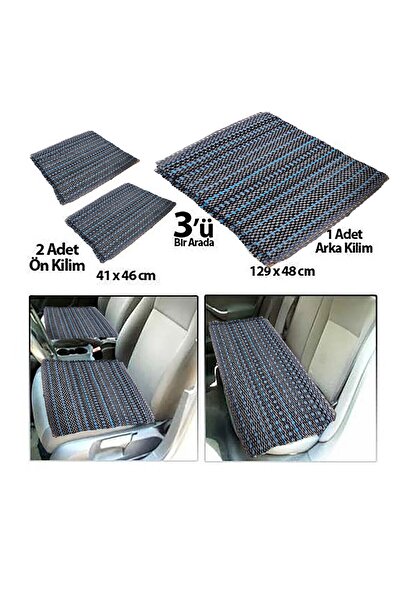 Z Tech Serme Oto Koltuk Kılıfı Minderi Kilim Dokuma Kaliteli 3 Parça