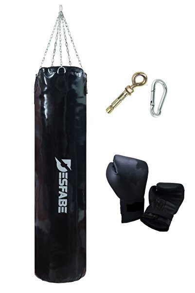 desfabe Boxing Star 180x38 Cm Zincirli Boks Kum Torbası Siyah Askı Aparatı Bo...