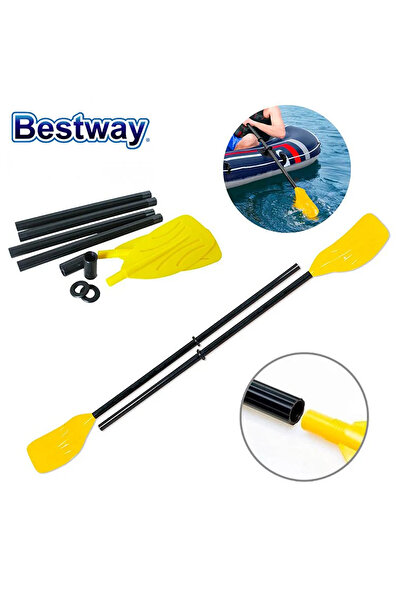 BESTWAY 3 Parça Şişme Bot Küreği Takımı 124 cm  62015 Raft Boat Double Paddles